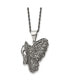 ფოტო #1 პროდუქტის Marcasite Butterfly Pendant Singapore Chain Necklace