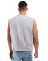 ASOS DESIGN oversized crew neck tank in grey Серый, M - Chest 40 - фото #3