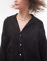 Фото #8 товара Topshop cotton casual shirt in black