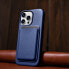 Фото #15 товара Чехол из натуральной кожи для iPhone 14 Pro Max ICARER значек MagSafe Натуральная кожа голубого цвета