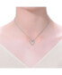 Sterling Silver Cubic Zirconia Heart and Bowtie Necklace