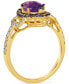 Grape Amethyst (1-1/5 ct. t.w.), Chocolate Diamonds (1/3 ct. t.w.) & Nude Diamonds (1/4 ct. t.w.) Marquise Ring in 14k Gold