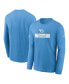 Men's Light Blue Tennessee Titans Sideline Performance Long Sleeve T-Shirt