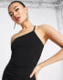 Фото #4 товара AX Paris one shoulder bodycon dress in black