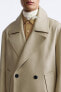 Short cotton trench coat