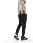 Фото #5 товара DTT stretch slim fit contrast panel jeans in washed black