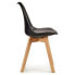 Фото #2 товара Обеденный стул Чёрный Светло-коричневый Деревянный Пластик (48 x 80 x 60 cm)