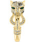 ფოტო #4 პროდუქტის EFFY® Multicolor Diamond (3/4 ct. t.w.) & Emerald Accent Panther Head Statement Ring