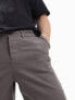 ASOS DESIGN relaxed chinos in charcoal