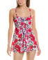 Фото #1 товара Nicole Miller Bandeau Swim Dress Women's