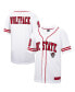 Men's White and Red NC State Wolfpack Free Spirited Baseball Jersey