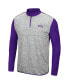 ფოტო #3 პროდუქტის Men's Heather Gray, Purple TCU Horned Frogs Prospect Quarter-Zip Jacket