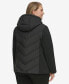 Фото #2 товара Women's Plus Size Hooded Scuba Packable Puffer Coat