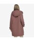 Фото #3 товара Women's Gemas Lightweight Parka Coat With Matte Shell and Faux Leather Details