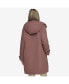 Women's Gemas Lightweight Parka Coat With Matte Shell and Faux Leather Details