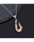 ფოტო #2 პროდუქტის Wenge Wood Inlay Hook Pendant Ball Chain Necklace