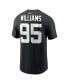 Фото #3 товара Men's Quinnen Williams Black New York Jets Player Name and Number T-shirt