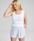 Фото #1 товара Women's Ribbed Seamless Square-Neck Tank Top, Created for Macy's