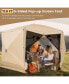 Фото #4 товара 1.5 X 11.5 FT 6-Sided Pop-up Screen House Tent With 2 Wind Panels for Camping