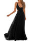 Фото #1 товара Women's Black Plunging Halterneck Cutout Maxi Beach Dress