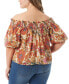 Фото #2 товара Trendy Plus Size Rosiya Off-The-Shoulder Top