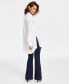 Фото #2 товара Women's Roll-Tab Button-Down Long Blouse, Created for Macy's