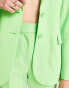 French Connection tailored trousers in lime green co-ord