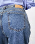 Фото #7 товара ASOS DESIGN Curve high rise relaxed mom jeans in mid blue