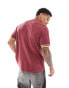 Ben Sherman pique ringer tee in maroon