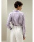 ფოტო #1 პროდუქტის Classic Striped Silk Shirt for Women