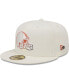 Фото #1 товара Men's Cream Cleveland Browns Chrome Color Dim 59FIFTY Fitted Hat