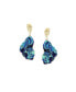 ფოტო #1 პროდუქტის Women's Blue Textured Abstract Drop Earrings