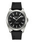 ფოტო #1 პროდუქტის Men's Titanium Black Silicone Strap Watch 42mm