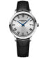 ფოტო #1 პროდუქტის Women's Swiss Toccata Black Leather Strap Watch 34mm