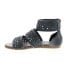 Фото #5 товара Roan by Bed Stu Clio F850010 Womens Black Leather Zipper Strap Sandals Shoes 6