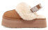 Фото #1 товара UGG Funkette 绒面 舒适耐磨厚底 运动凉鞋 女款 栗色 / Сандалии UGG Funkette 1113474-CHE