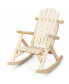 Фото #11 товара Log Rocking Chair Wood Single Porch Rocker Lounge Patio Deck Furniture
