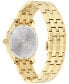 ფოტო #3 პროდუქტის Men's Swiss Greca Time GMT Gold Ion Plated Stainless Steel Bracelet Watch 41mm