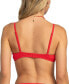 Juniors' Ribbed Love The Surf Knot-Front Bikini Top