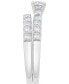 ფოტო #4 პროდუქტის Diamond Princess-Cut Bridal Set (1 ct. t.w.) in 14k White Gold