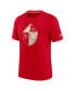 Фото #2 товара Men's Scarlet Distressed San Francisco 49ers Playback Logo Tri-Blend T-shirt