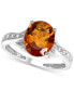 Фото #1 товара Кольцо Macy's Citrine & Diamond.in 14k White Gold.