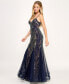 Фото #3 товара Juniors' Sequin-Pattern Mesh Mermaid Gown, Created for Macy's