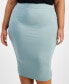 ფოტო #3 პროდუქტის Trendy Plus Size Bodycon Jersey Midi Skirt, Created for Macy's