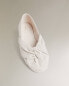 Фото #15 товара Linen ballerinas with knot detail