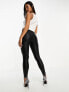 Фото #3 товара Spanx Petite leather look biker leggings in black