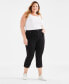 Фото #1 товара Plus Size High-Rise Cuff Capri Jeans, Created for Macy's