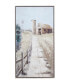 Canvas Barn Landscape Framed Wall Art with Silver-Tone Frame, 32" x 2" x 48"