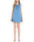 ფოტო #1 პროდუქტის Women's Denim Lace-Up Mini Dress