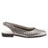 Фото #2 товара Trotters Lucy T1711-033 Womens Gray Narrow Leather Slingback Flats Shoes